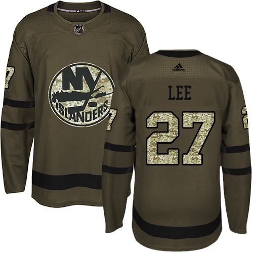 Adidas Islanders #27 Anders Lee Green Salute to Service Stitched NHL Jersey